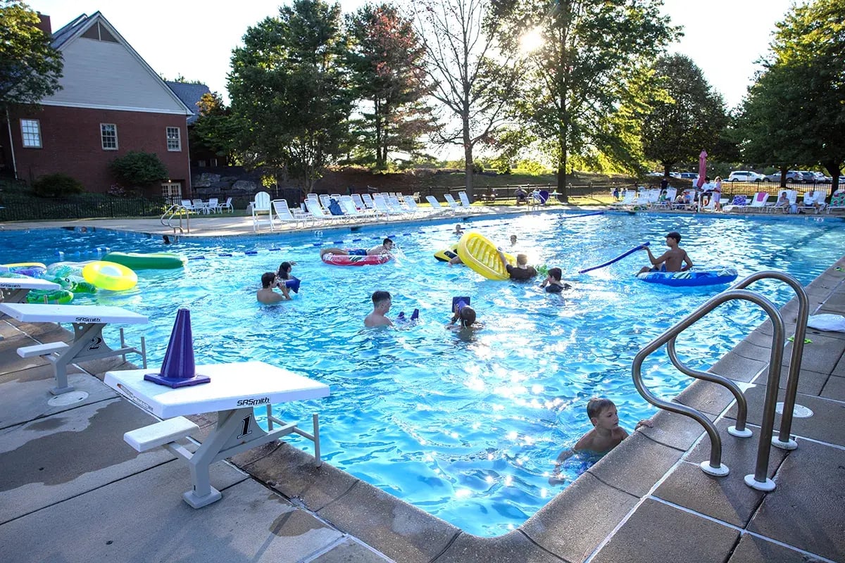 Brookside Family Campout kids in pool
